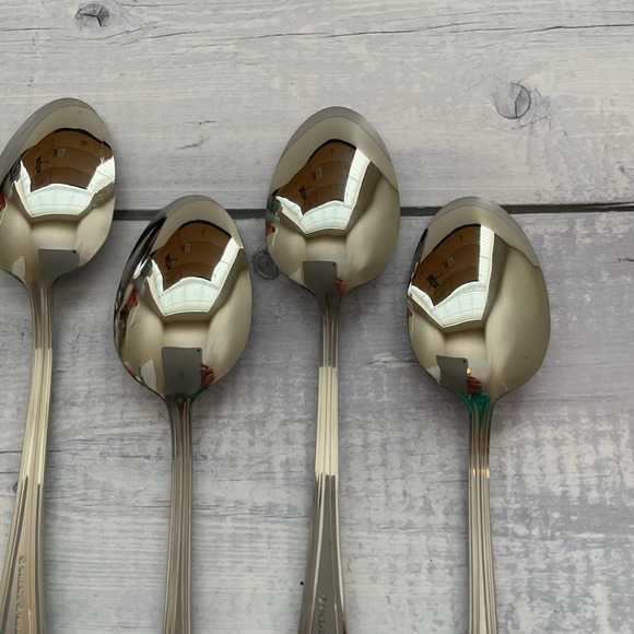 Wallace ARLINGTON Oval Place Spoons Set Of 7 Stainless Steel Flatware #1 - Picture 10 of 12